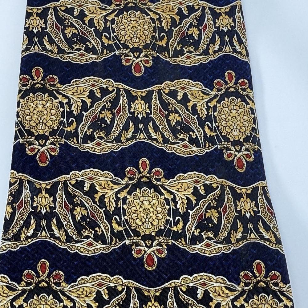 Vintage Christian Dior Cravate Necktie 100% Silk Floral Motif 58" Canada - Picture 7 of 9
